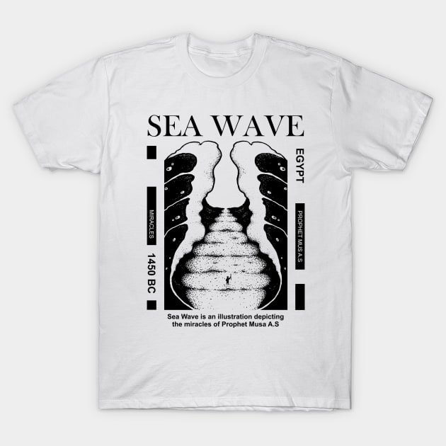 Sea Wave T-Shirt by Muezzahero